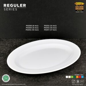 Piring Saji Oval 9 inch Melamin