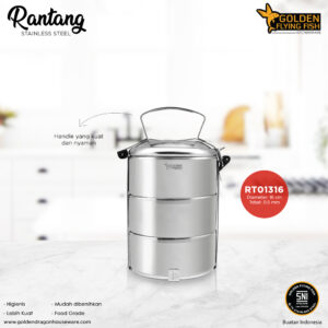 Rantang 3 Susun 14cm Stainless Steel RT01314 - Gambar 2
